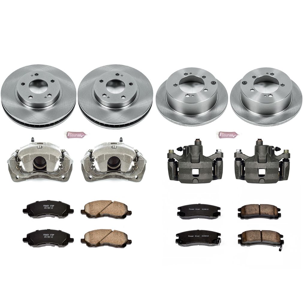 PowerStop KCOE1683 - OE Stock Replacement Brake Pad, Rotor and Caliper Kit