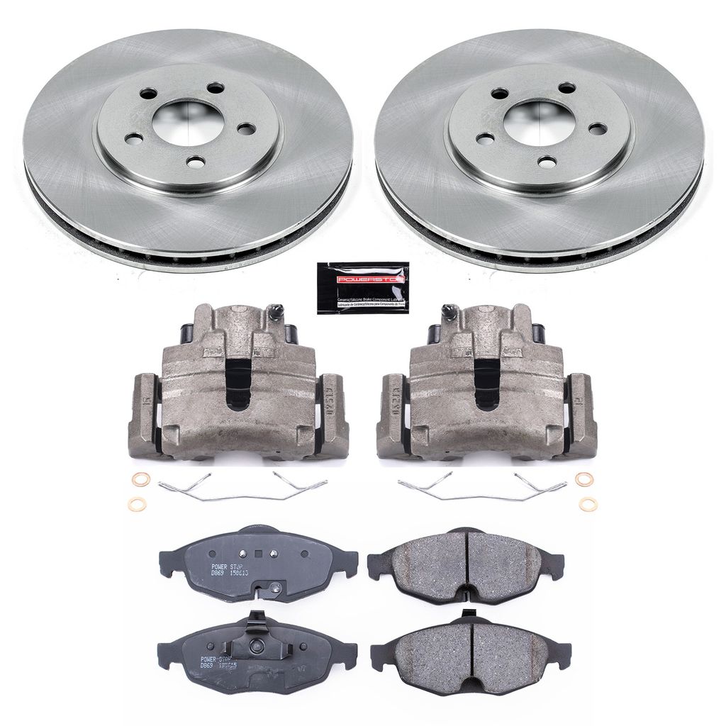 OE Stock Replacement Brake Pad, Rotor and Caliper Kit