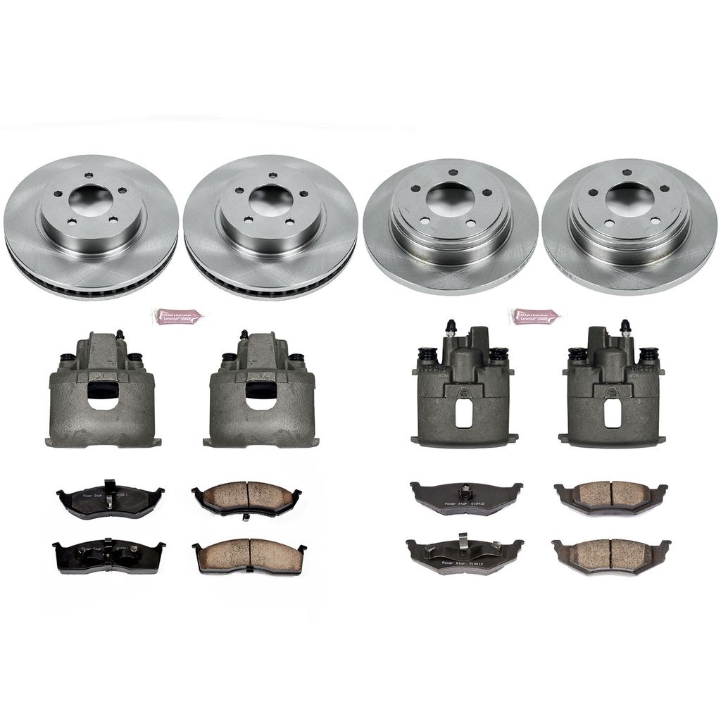 PowerStop KCOE1693 - OE Stock Replacement Brake Pad, Rotor and Caliper Kit