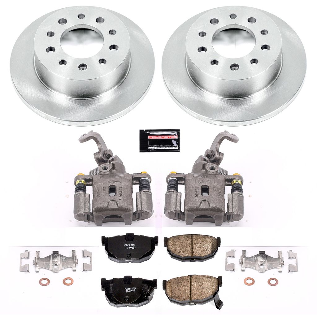 PowerStop KCOE170 - OE Stock Replacement Brake Pad, Rotor and Caliper Kit