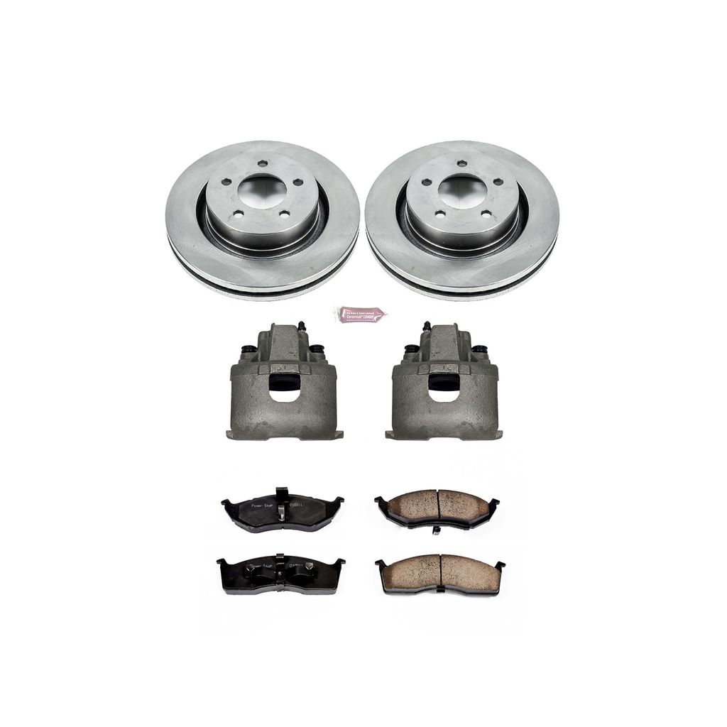 PowerStop KCOE1700 - OE Stock Replacement Brake Pad, Rotor and Caliper Kit