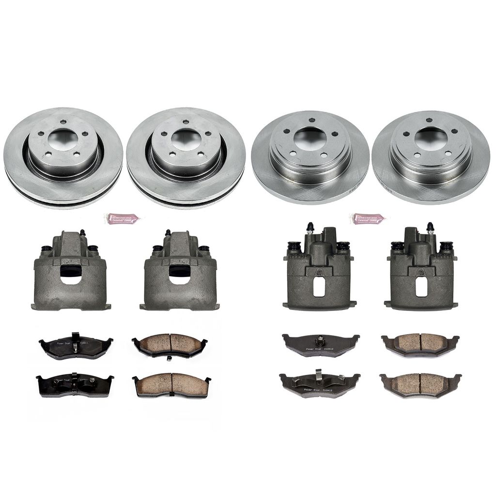 PowerStop KCOE1701 - OE Stock Replacement Brake Pad, Rotor and Caliper Kit
