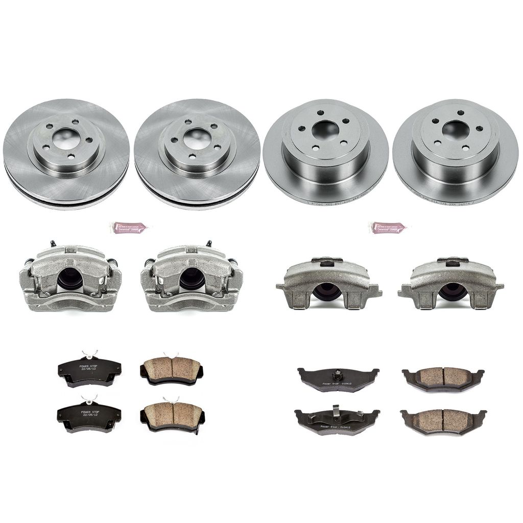PowerStop KCOE1705 - OE Stock Replacement Brake Pad, Rotor and Caliper Kit