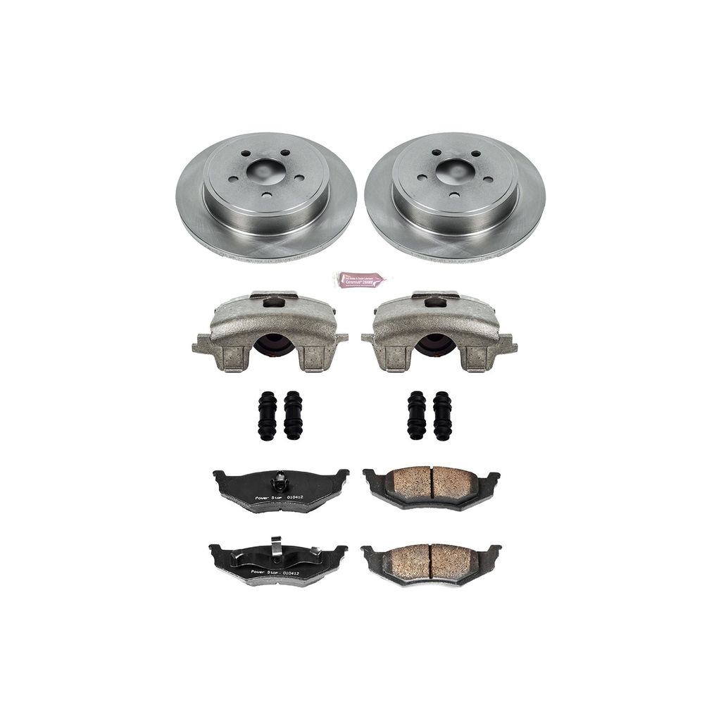 PowerStop KCOE1709 - OE Stock Replacement Brake Pad, Rotor and Caliper Kit