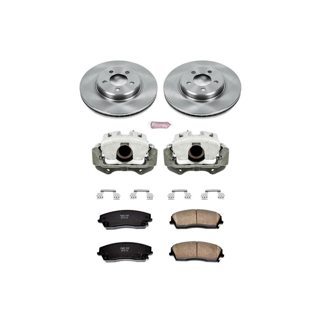 PowerStop KCOE1714 - OE Stock Replacement Brake Pad, Rotor and Caliper Kit