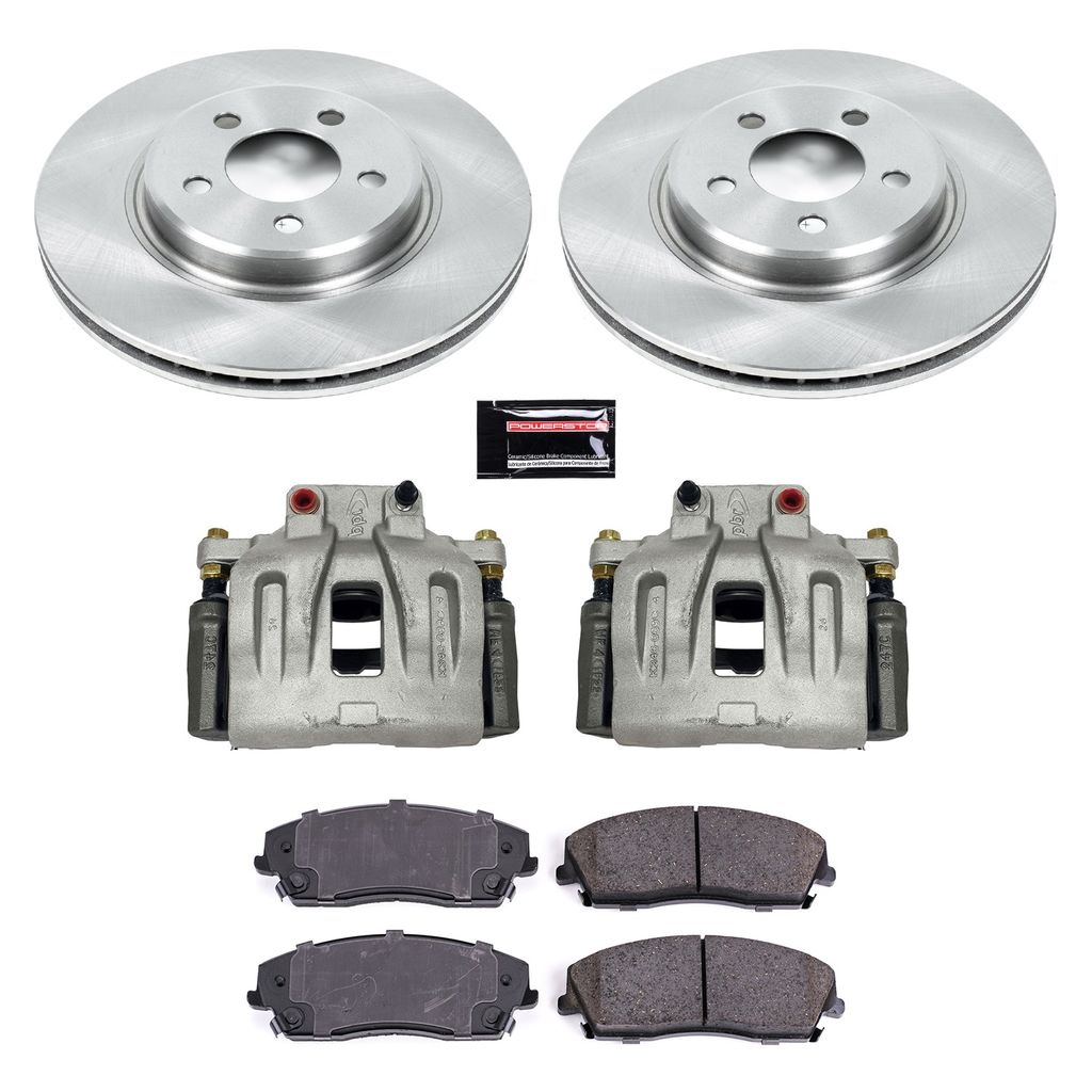 PowerStop KCOE1714A - OE Stock Replacement Brake Pad, Rotor and Caliper Kit