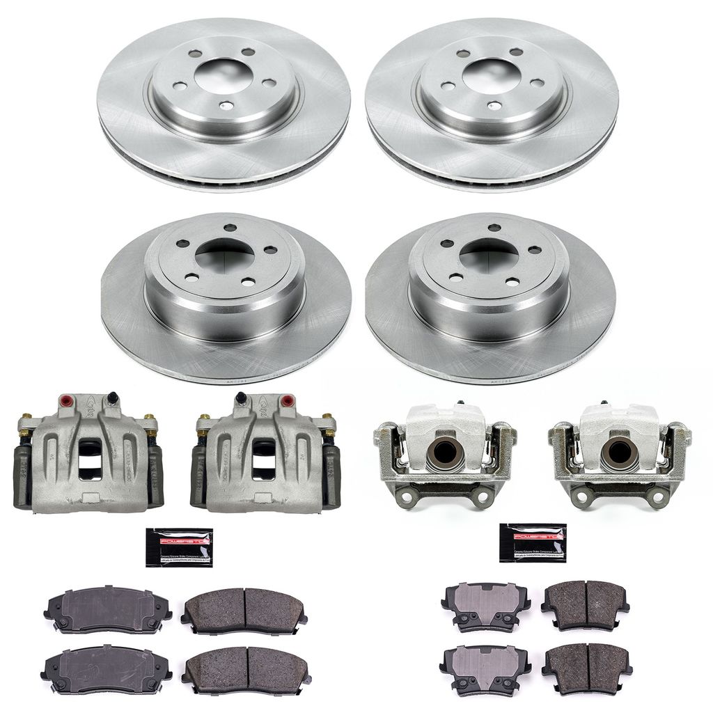 PowerStop KCOE1715A - OE Stock Replacement Brake Pad, Rotor and Caliper Kit