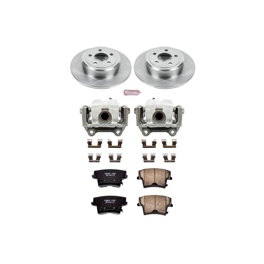PowerStop KCOE1719 - OE Stock Replacement Brake Pad, Rotor and Caliper Kit