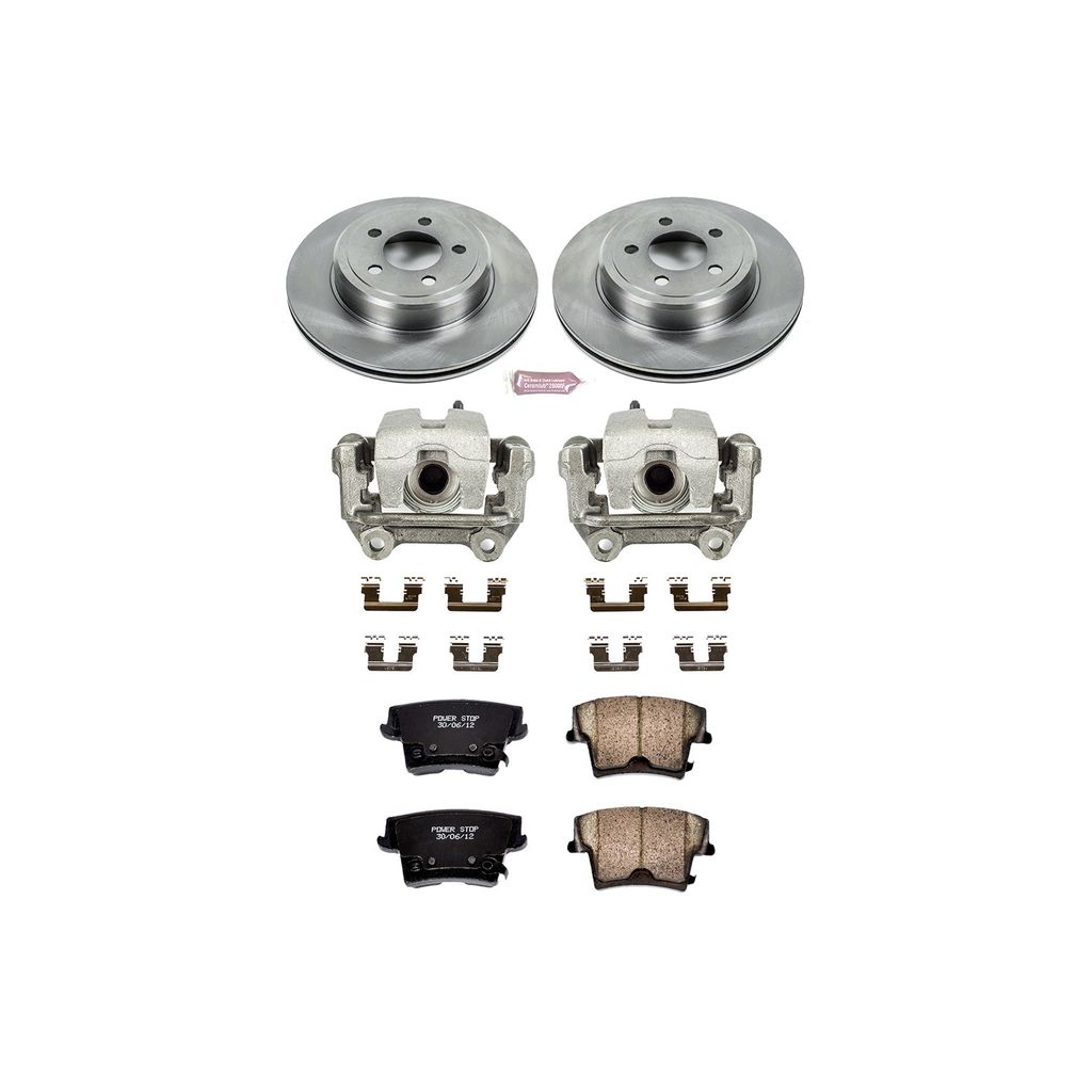 PowerStop KCOE1720 - OE Stock Replacement Brake Pad, Rotor and Caliper Kit