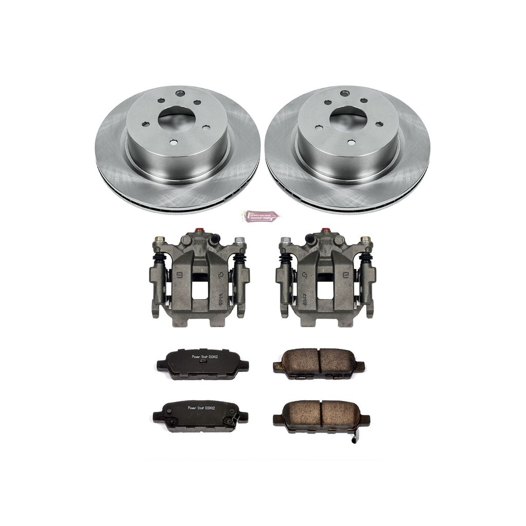 PowerStop KCOE179C - OE Stock Replacement Brake Pad, Rotor and Caliper Kit