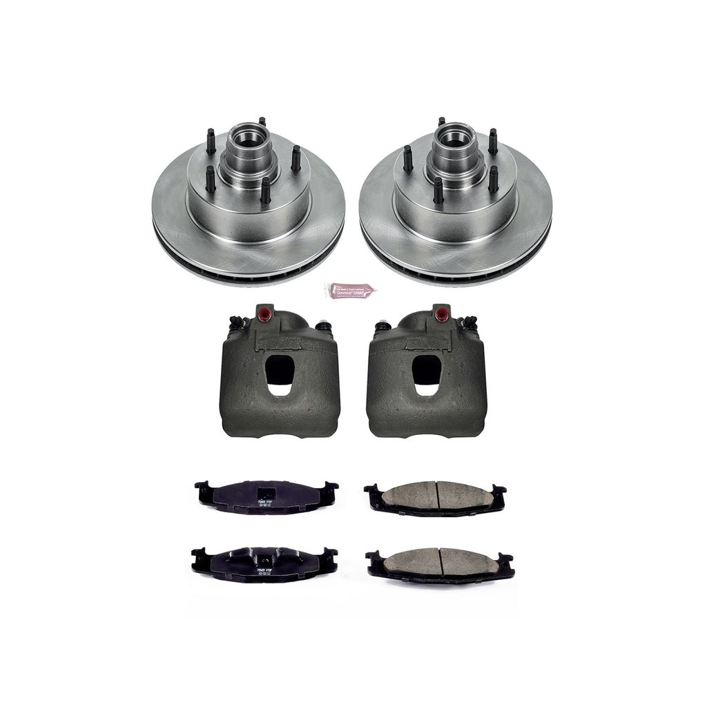PowerStop KCOE1831 - OE Stock Replacement Brake Pad, Rotor and Caliper Kit