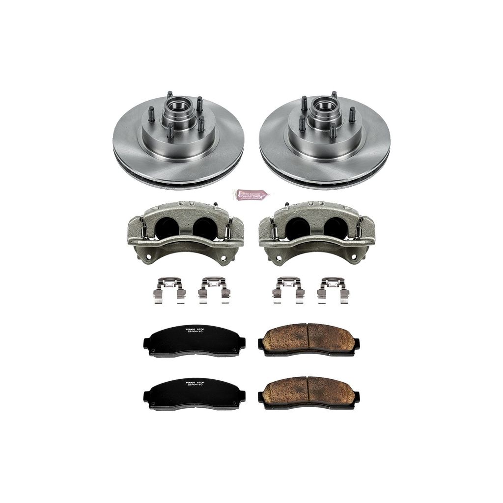 PowerStop KCOE1857 - OE Stock Replacement Brake Pad, Rotor and Caliper Kit