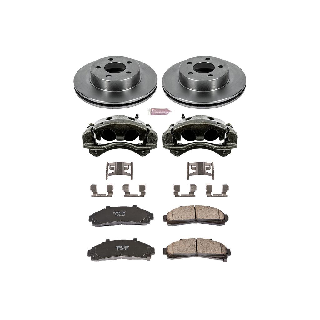OE Stock Replacement Brake Pad, Rotor and Caliper Kit