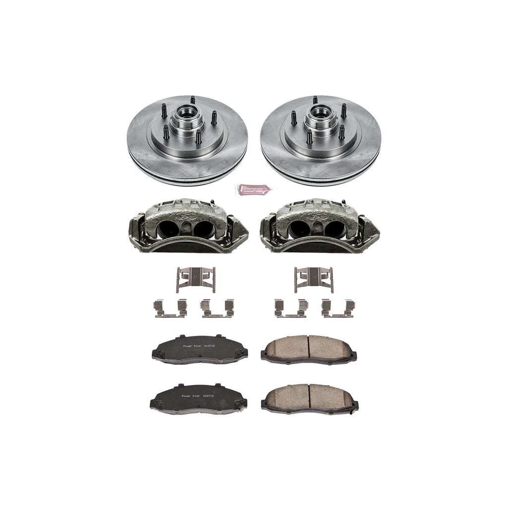 PowerStop KCOE1865 - OE Stock Replacement Brake Pad, Rotor and Caliper Kit