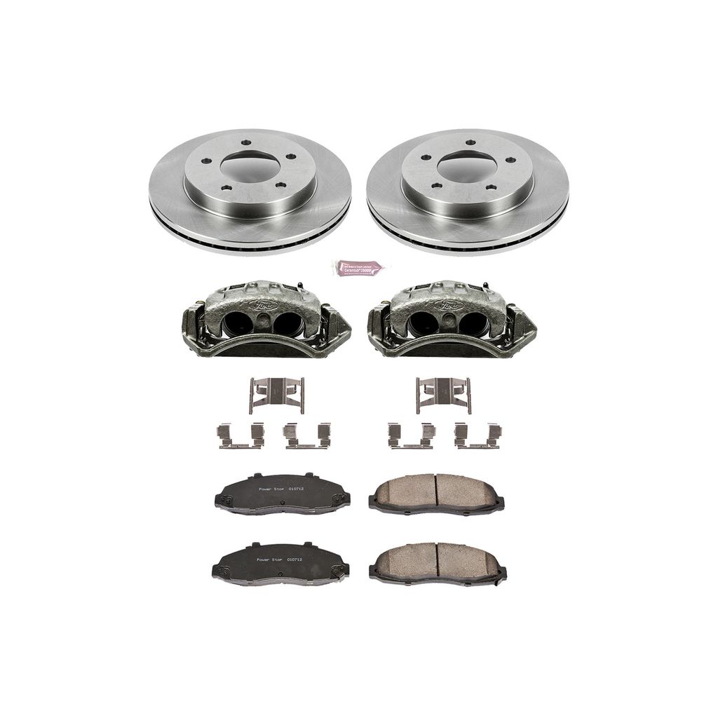 PowerStop KCOE1866 - OE Stock Replacement Brake Pad, Rotor and Caliper Kit