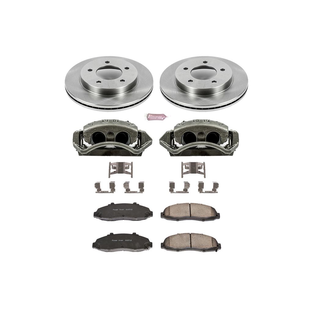 PowerStop KCOE1866A - OE Stock Replacement Brake Pad, Rotor and Caliper Kit