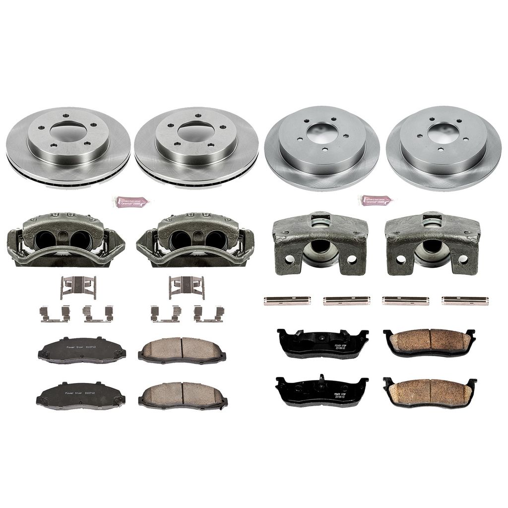 PowerStop KCOE1867 - OE Stock Replacement Brake Pad, Rotor and Caliper Kit