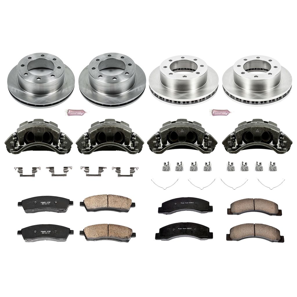 PowerStop KCOE1887 - OE Stock Replacement Brake Pad, Rotor and Caliper Kit