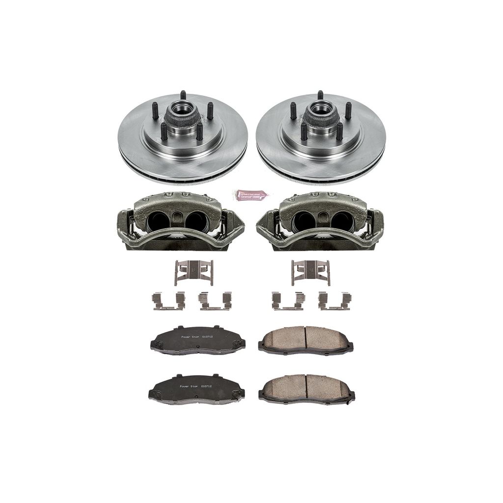 PowerStop KCOE1914A - OE Stock Replacement Brake Pad, Rotor and Caliper Kit