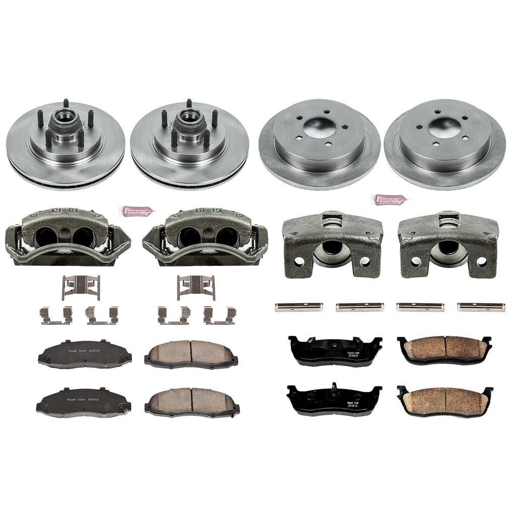 PowerStop KCOE1915 - OE Stock Replacement Brake Pad, Rotor and Caliper Kit