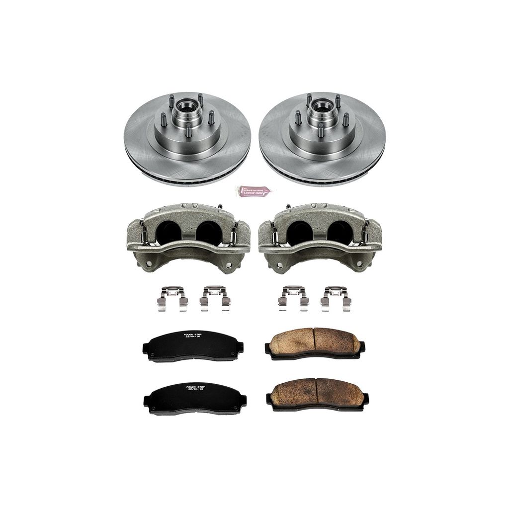 PowerStop KCOE1920 - OE Stock Replacement Brake Pad, Rotor and Caliper Kit