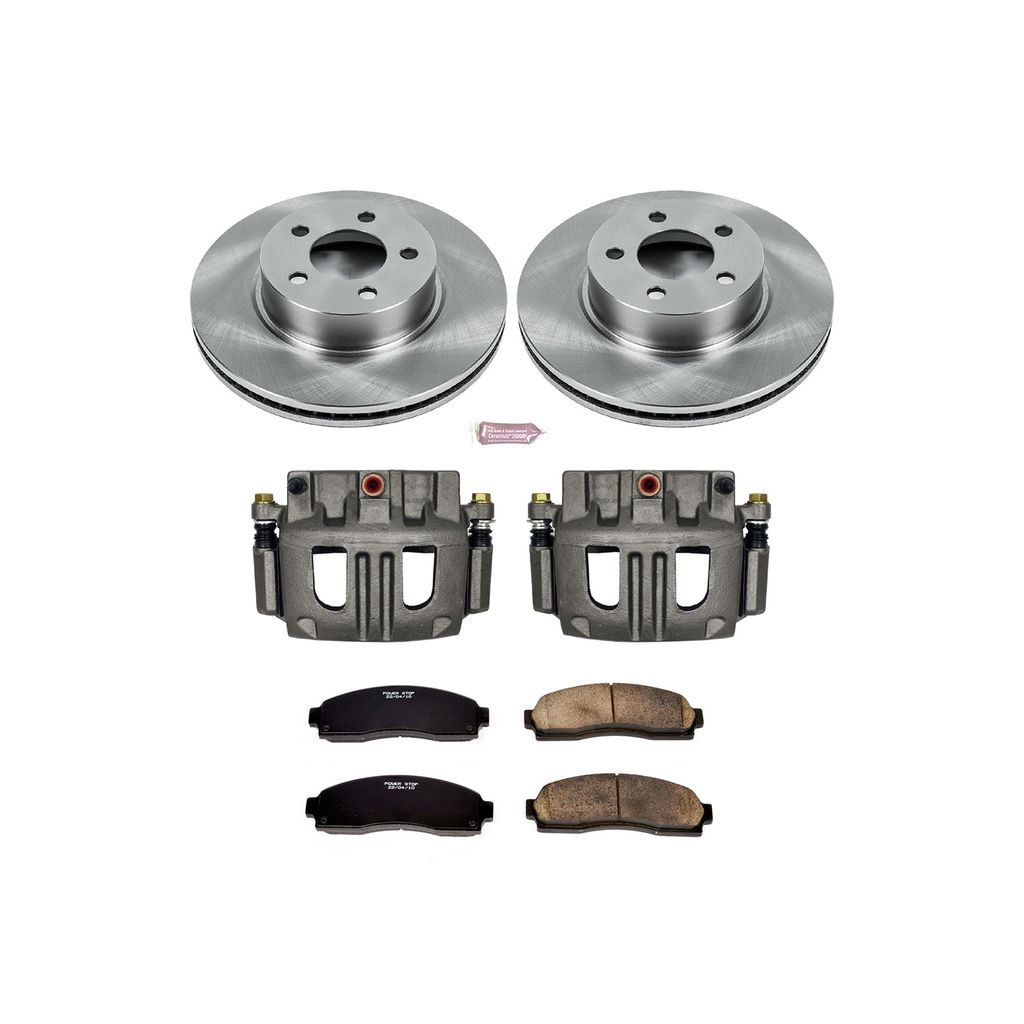 PowerStop KCOE1923A - OE Stock Replacement Brake Pad, Rotor and Caliper Kit