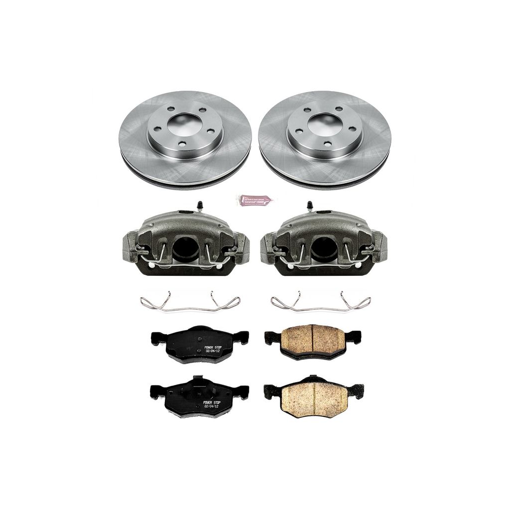 PowerStop KCOE1930 - OE Stock Replacement Brake Pad, Rotor and Caliper Kit