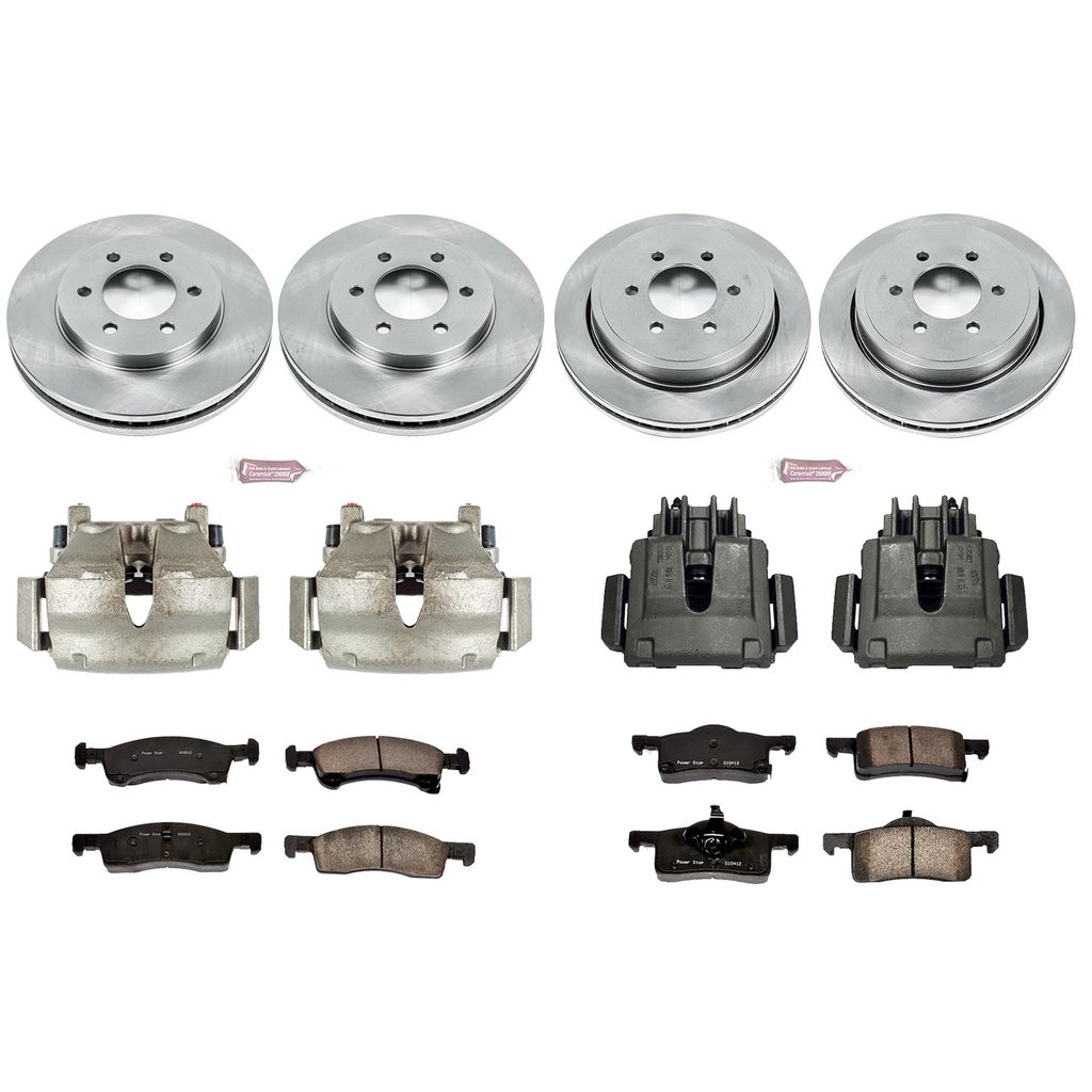 PowerStop KCOE1934 - OE Stock Replacement Brake Pad, Rotor and Caliper Kit