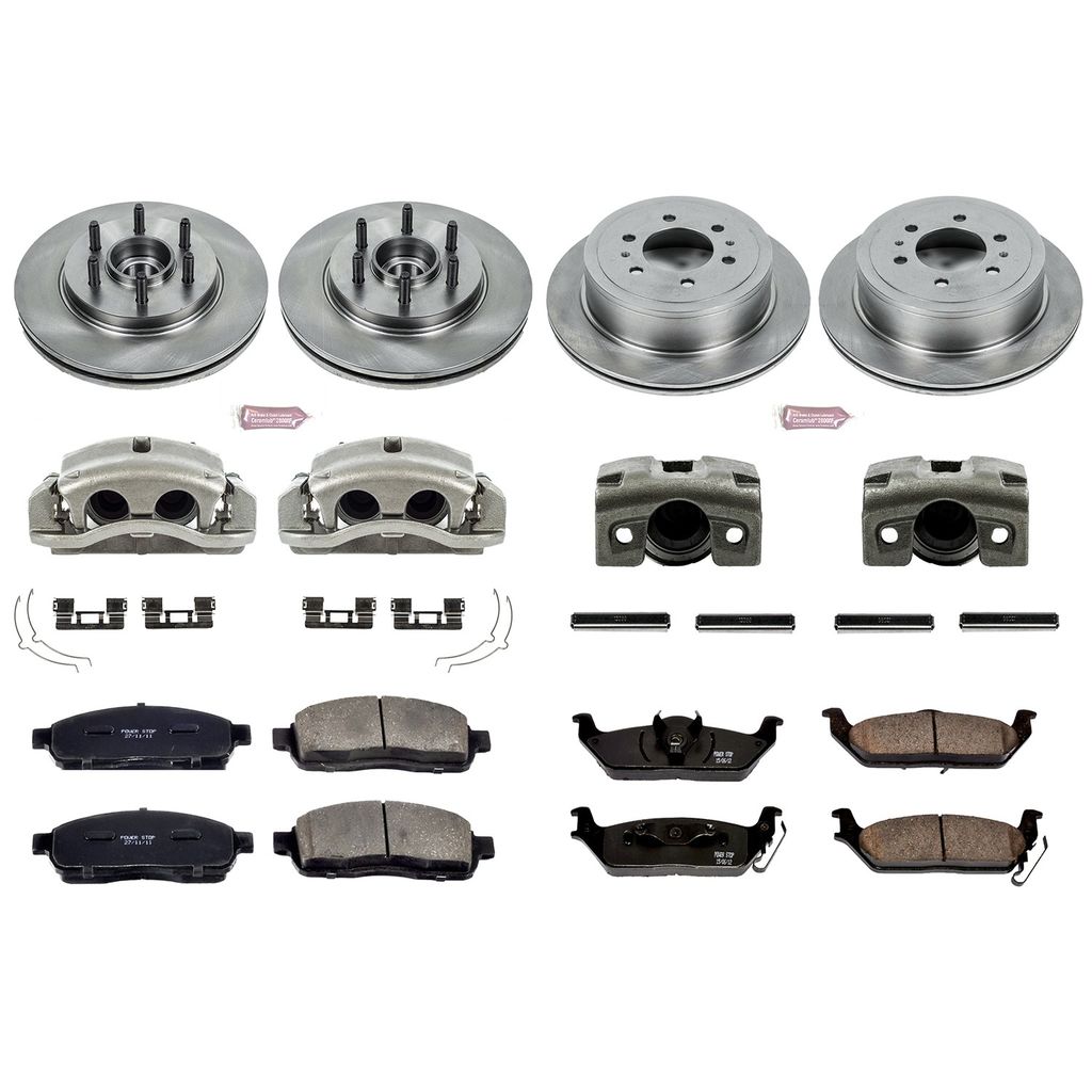 PowerStop KCOE1940 - OE Stock Replacement Brake Pad, Rotor and Caliper Kit
