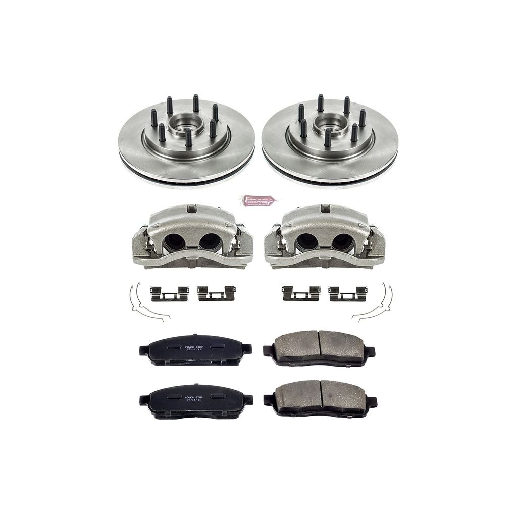 OE Stock Replacement Brake Pad, Rotor and Caliper Kit