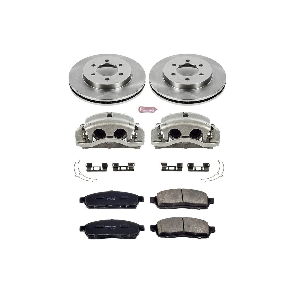 PowerStop KCOE1943 - OE Stock Replacement Brake Pad, Rotor and Caliper Kit