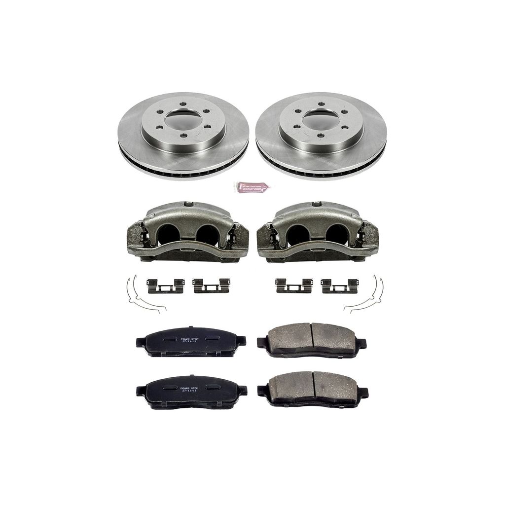 PowerStop KCOE1943A - OE Stock Replacement Brake Pad, Rotor and Caliper Kit