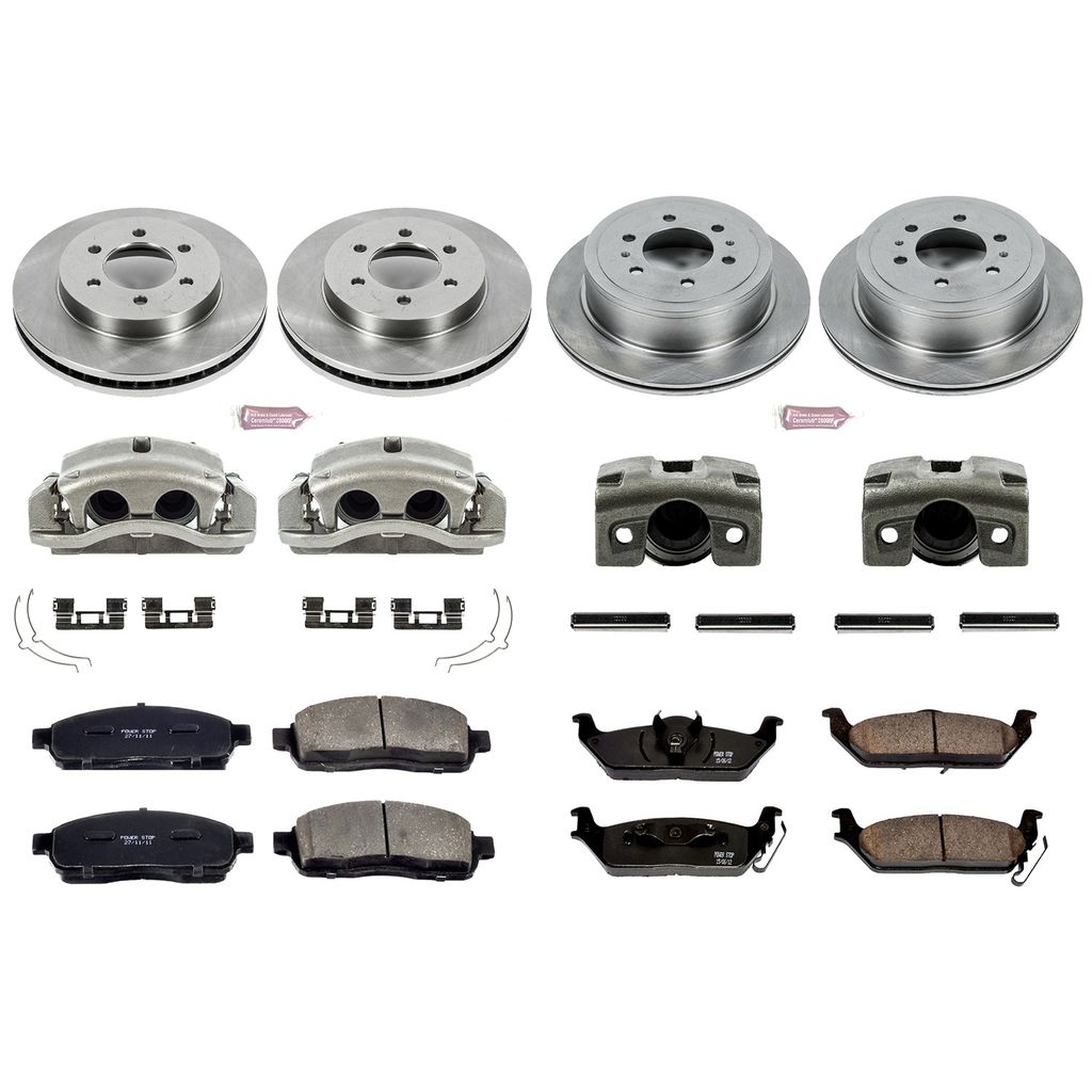 PowerStop KCOE1944 - OE Stock Replacement Brake Pad, Rotor and Caliper Kit