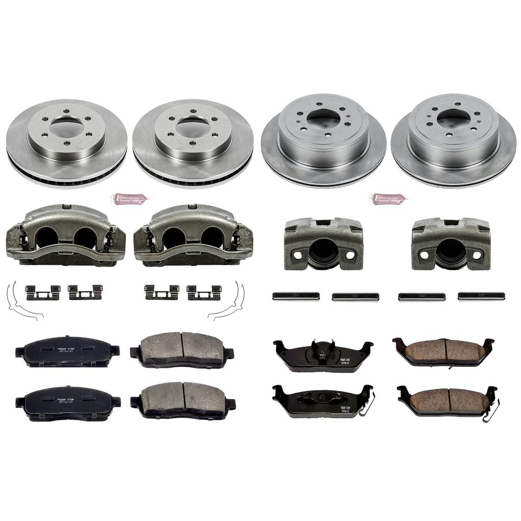 PowerStop KCOE1944A - OE Stock Replacement Brake Pad, Rotor and Caliper Kit