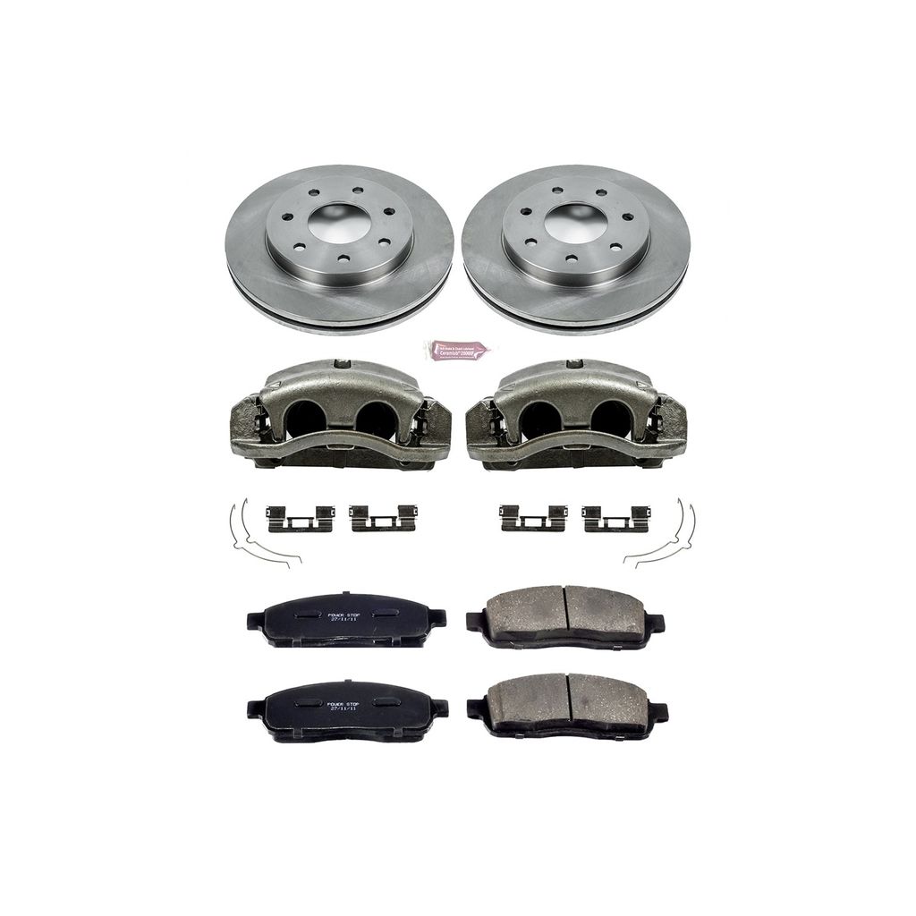 OE Stock Replacement Brake Pad, Rotor and Caliper Kit