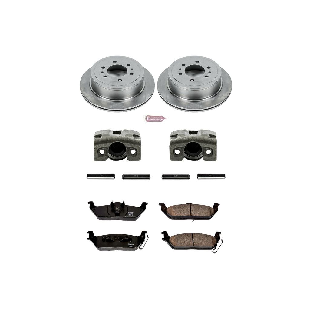 OE Stock Replacement Brake Pad, Rotor and Caliper Kit