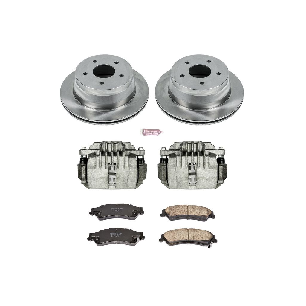 PowerStop KCOE2003 - OE Stock Replacement Brake Pad, Rotor and Caliper Kit