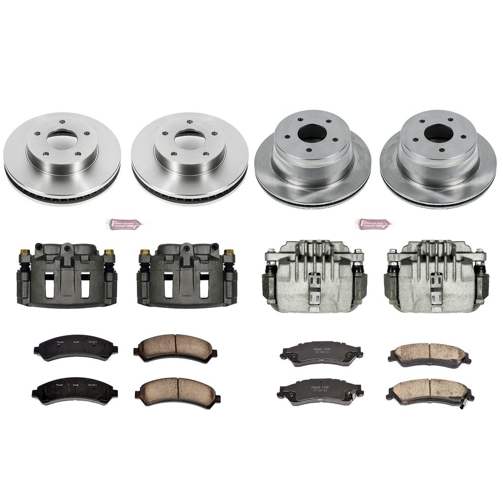 PowerStop KCOE2005 - OE Stock Replacement Brake Pad, Rotor and Caliper Kit