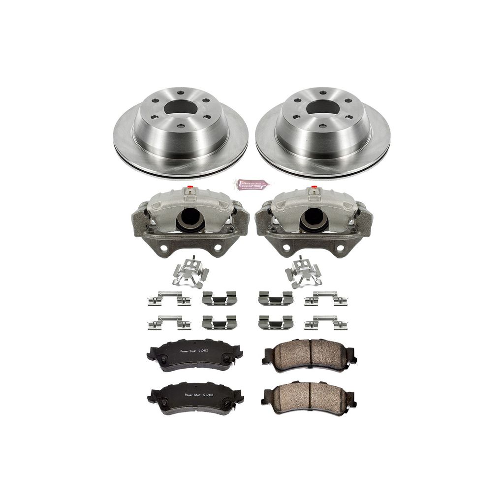 PowerStop KCOE2018A - OE Stock Replacement Brake Pad, Rotor and Caliper Kit