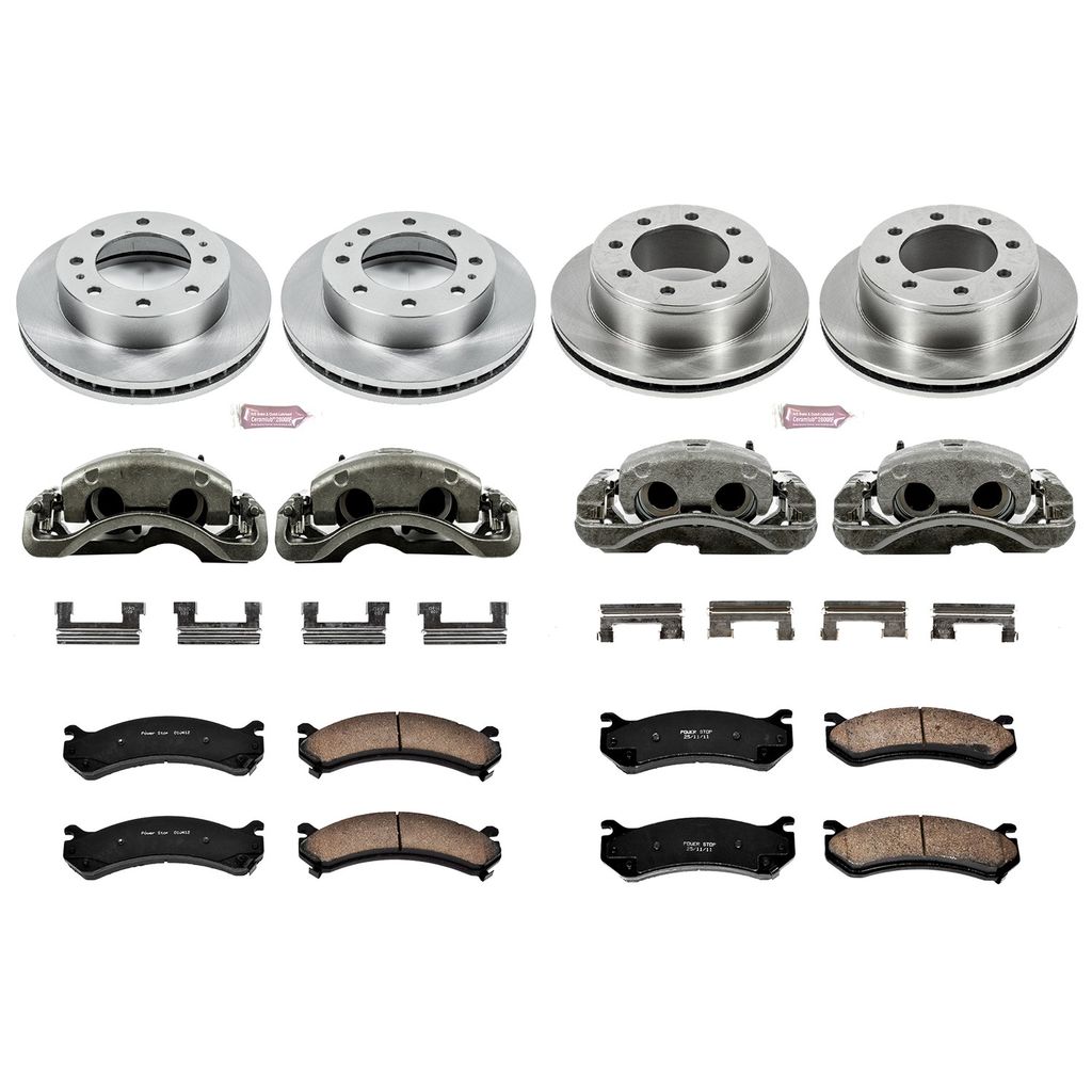 PowerStop KCOE2027 - OE Stock Replacement Brake Pad, Rotor and Caliper Kit