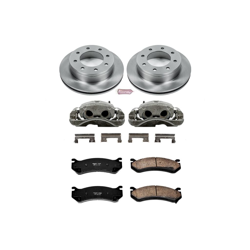 OE Stock Replacement Brake Pad, Rotor and Caliper Kit