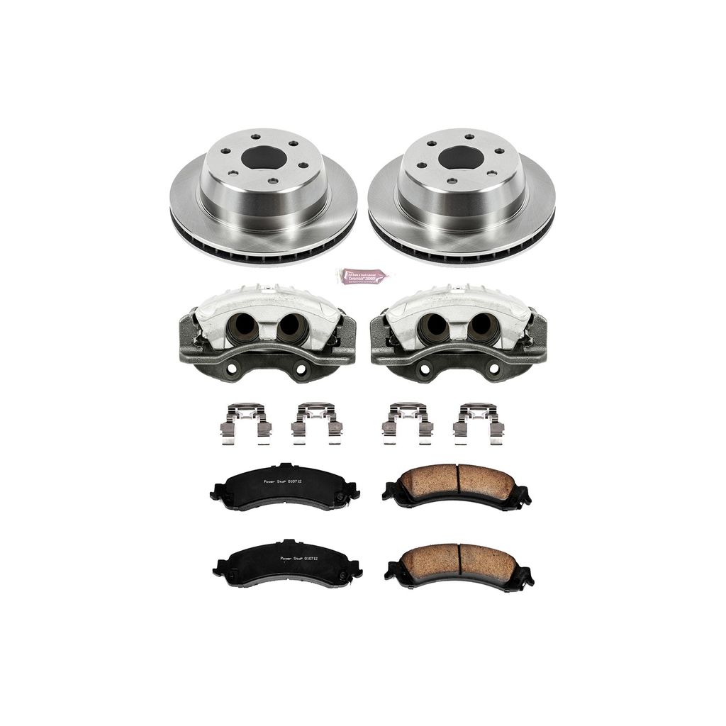 PowerStop KCOE2046 - OE Stock Replacement Brake Pad, Rotor and Caliper Kit