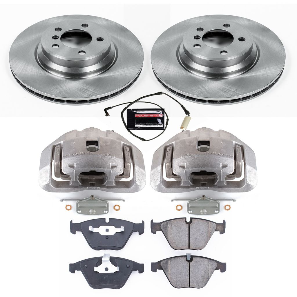 PowerStop KCOE2054 - OE Stock Replacement Brake Pad, Rotor and Caliper Kit