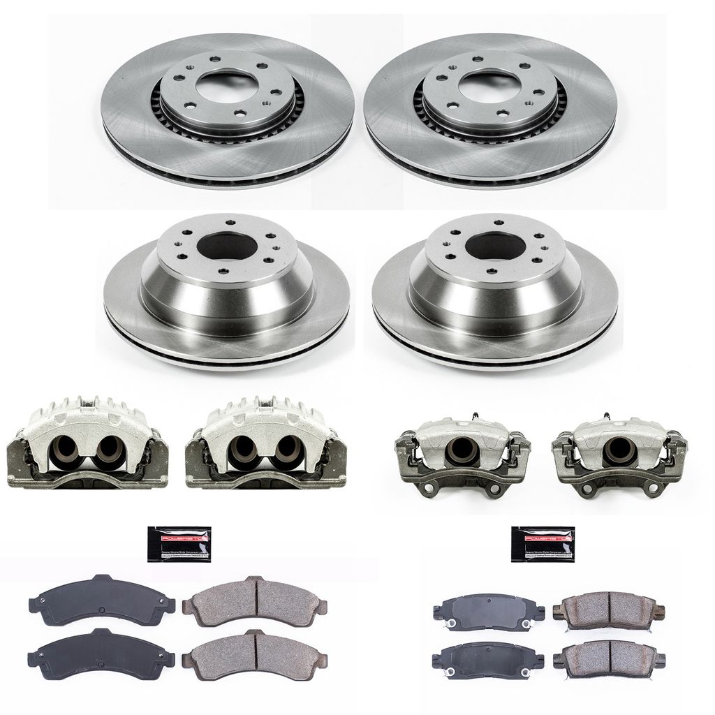 PowerStop KCOE2062A - OE Stock Replacement Brake Pad, Rotor and Caliper Kit