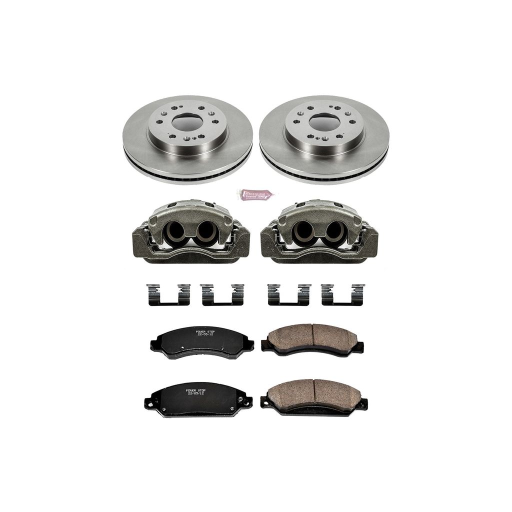 OE Stock Replacement Brake Pad, Rotor and Caliper Kit