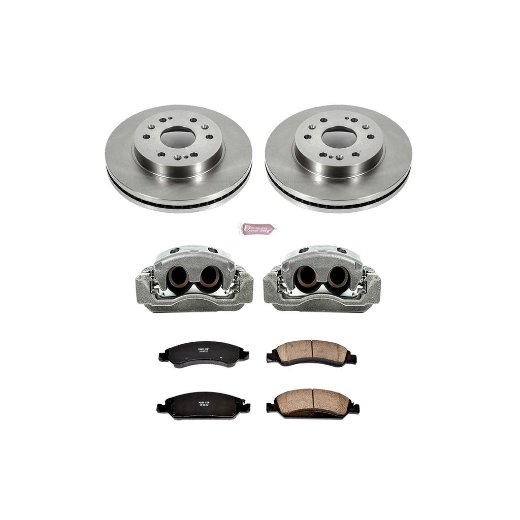 PowerStop KCOE2069 - OE Stock Replacement Brake Pad, Rotor and Caliper Kit