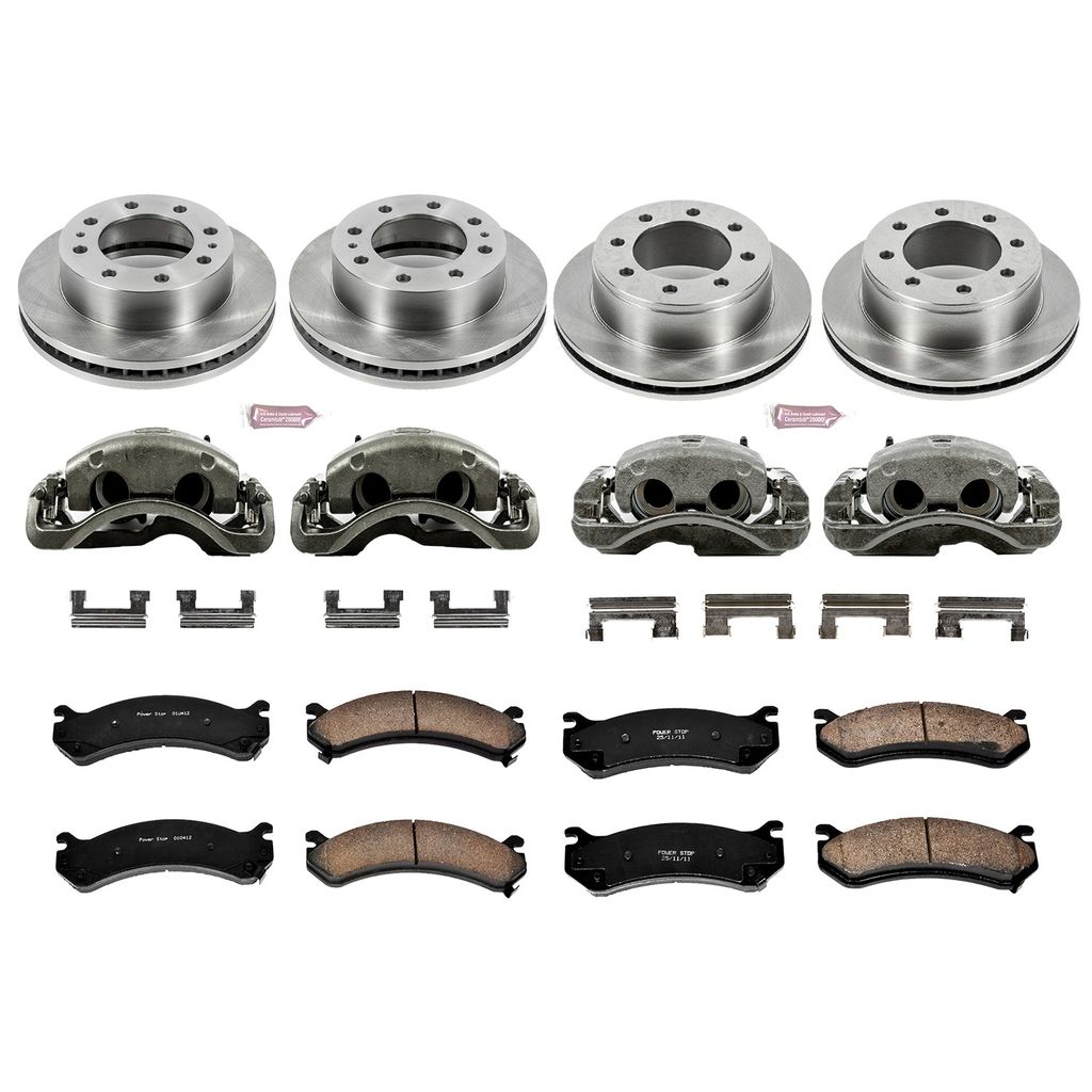 PowerStop KCOE2073 - OE Stock Replacement Brake Pad, Rotor and Caliper Kit