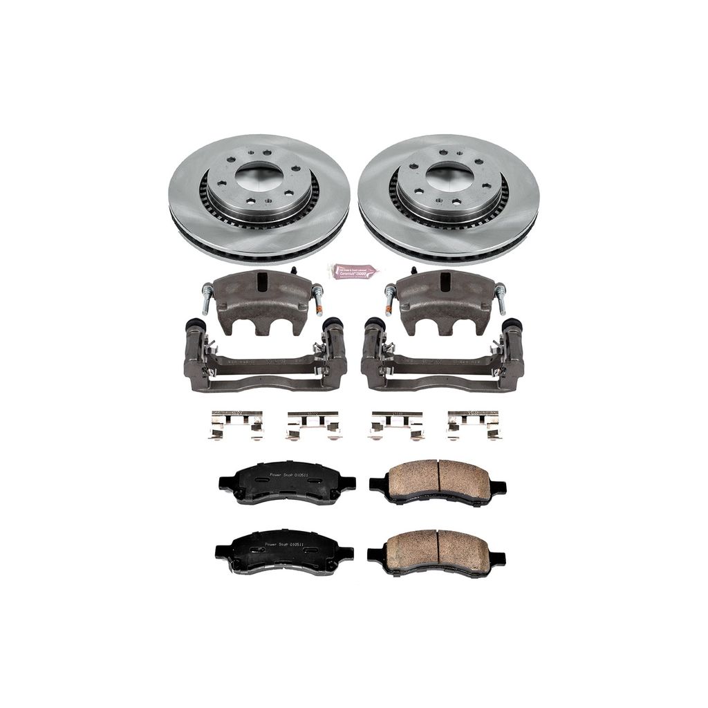 PowerStop KCOE2084B - OE Stock Replacement Brake Pad, Rotor and Caliper Kit