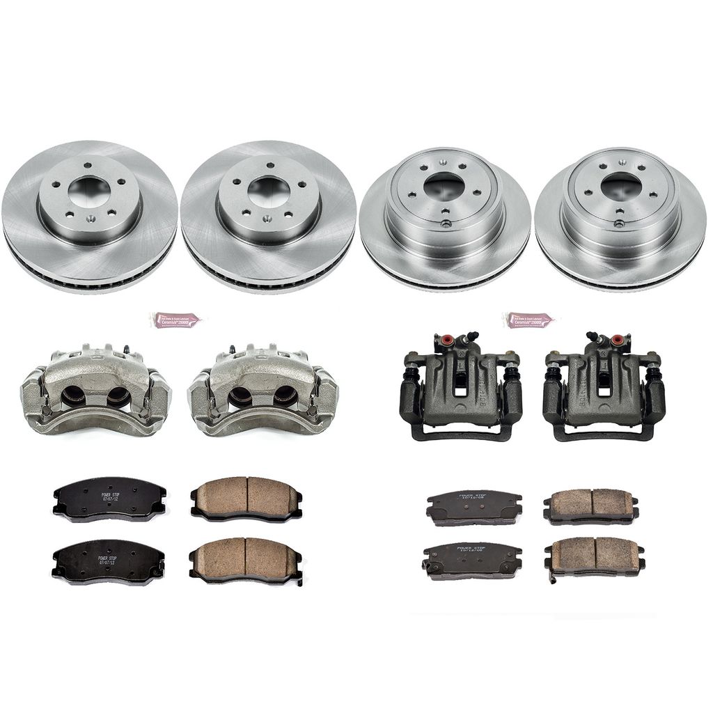 PowerStop KCOE2091 - OE Stock Replacement Brake Pad, Rotor and Caliper Kit