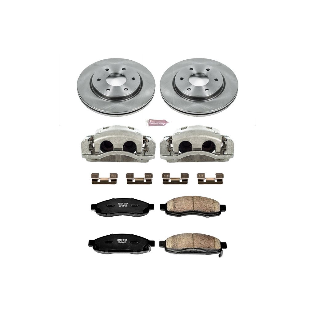 OE Stock Replacement Brake Pad, Rotor and Caliper Kit